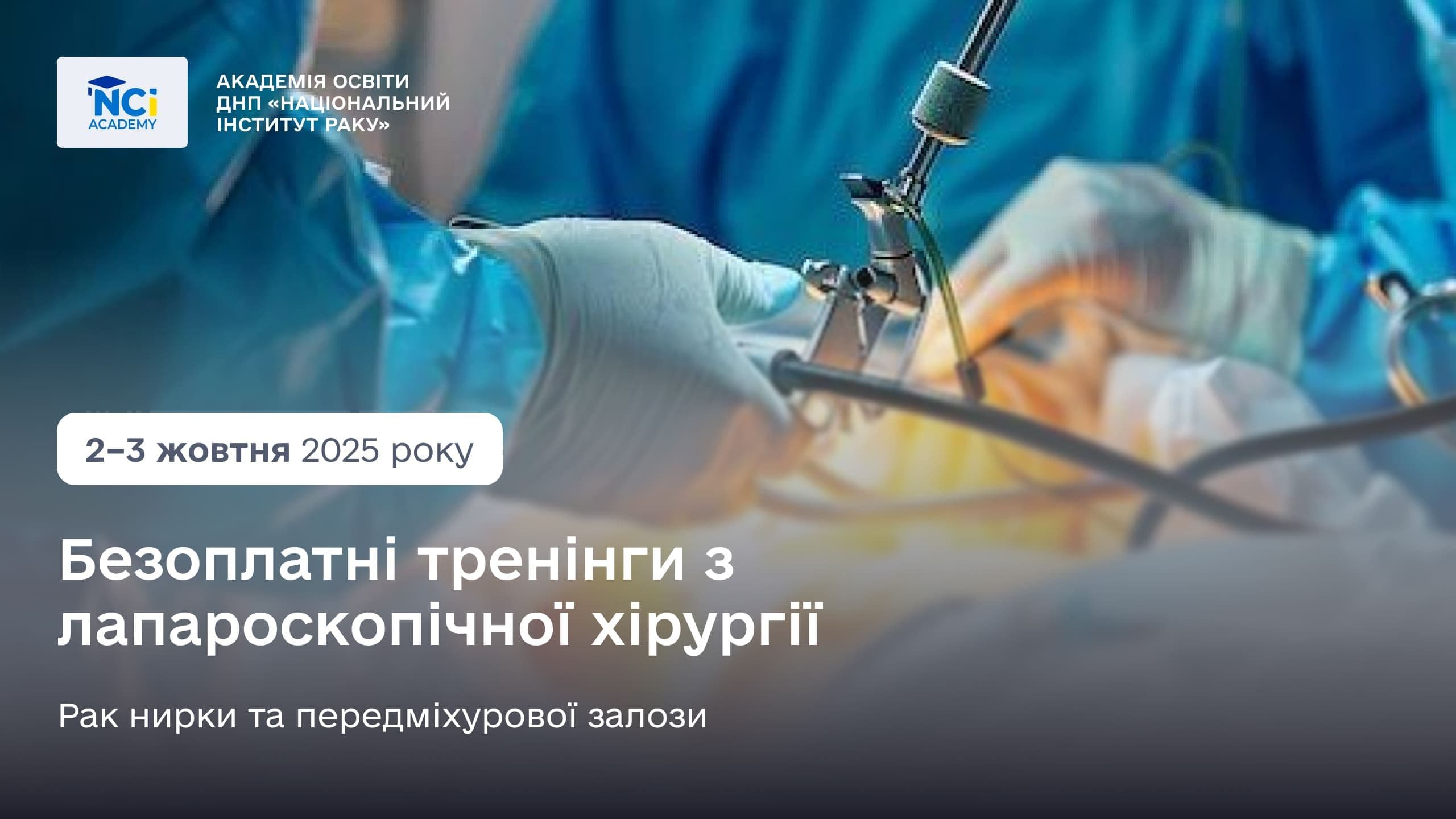Безоплатні тренінги з лапароскопічної хірургії: рак нирки та передміхурової залози